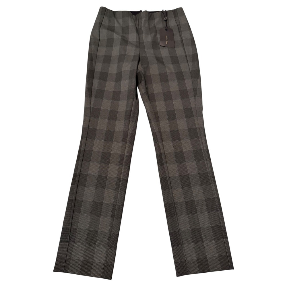 NWT Rag & Bone Simone Plaid Pant Size 6 Charcoal Multi Slim Ankle Quiet Luxury
